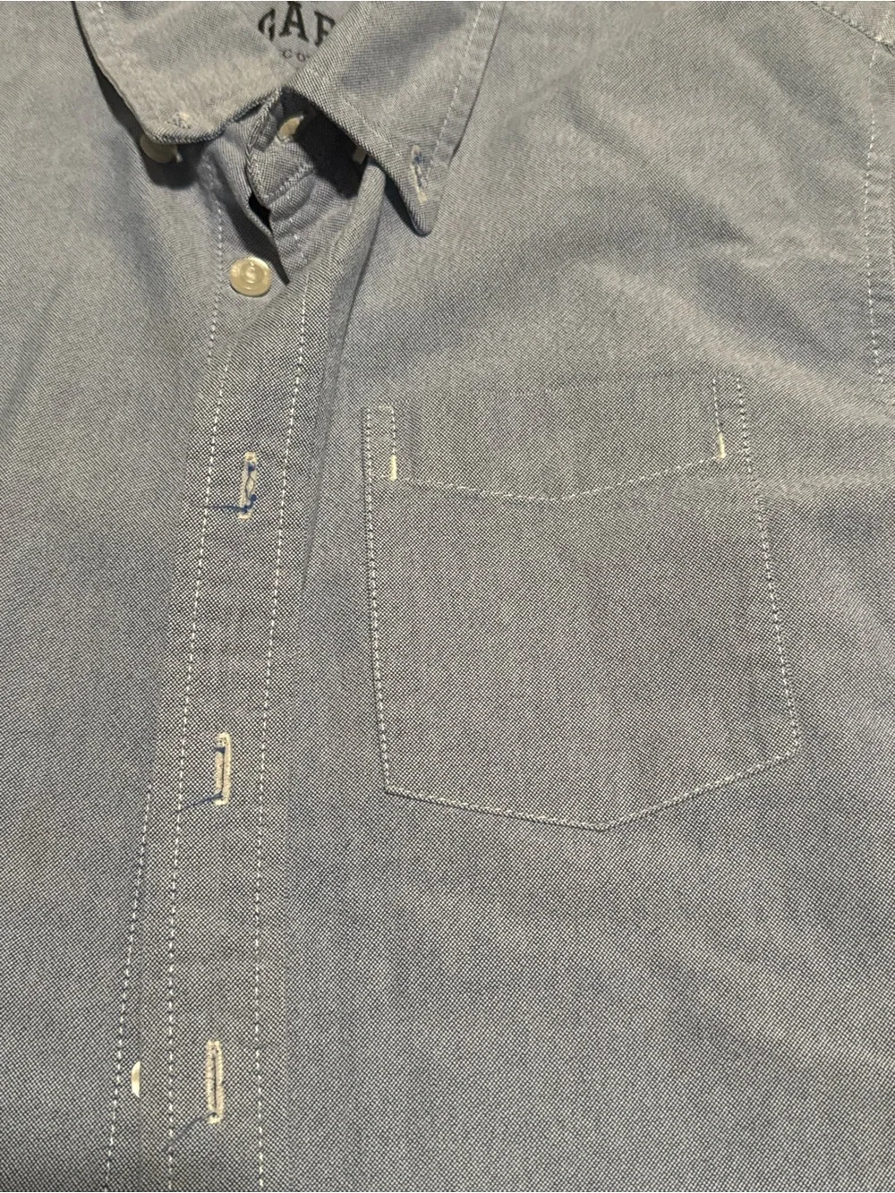 GAP Kids  Light Blue Button-Down Oxford Shirt 5-6, Authentic Oxford